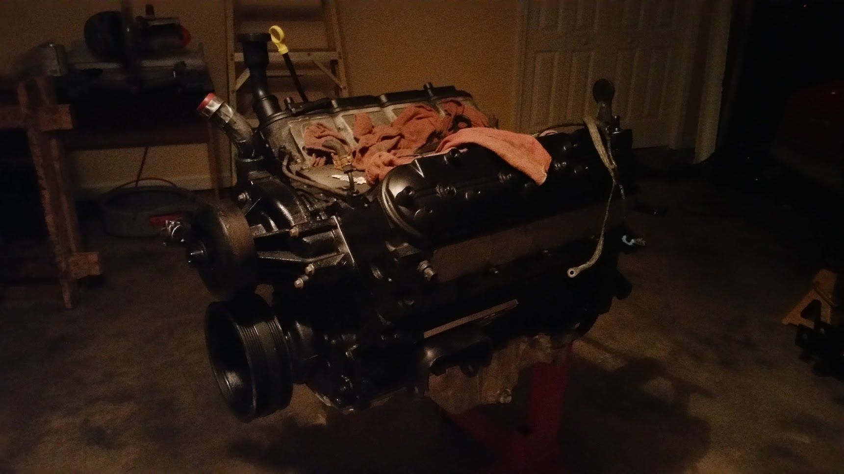 The LQ4 6.0 on the stand, prepped and ready to go in